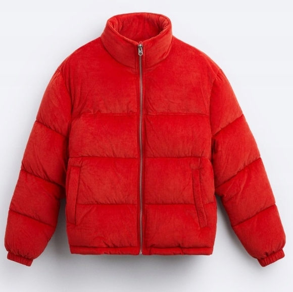 Zara DNWR Men's Puffer Casual Fall Winter Jacket Size XL Red - Picture 5 of 16